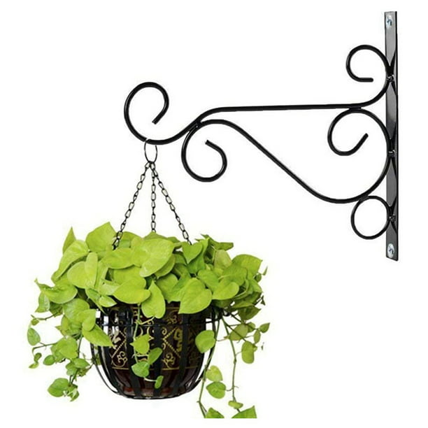 Garden Flower Pot Hanger Wall Hanging Rack Iron Holder Plant Bracket Metal Hook~